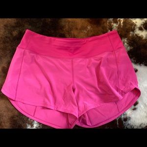 Fuchsia Lululemon shorts